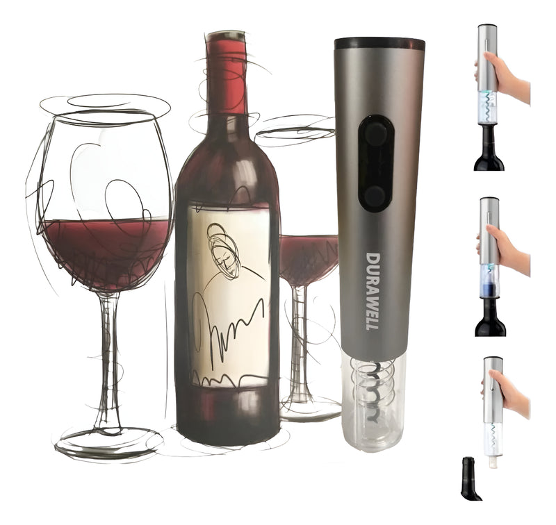 Kit Abridor Vinho Automático À Pilha Com Acessórios