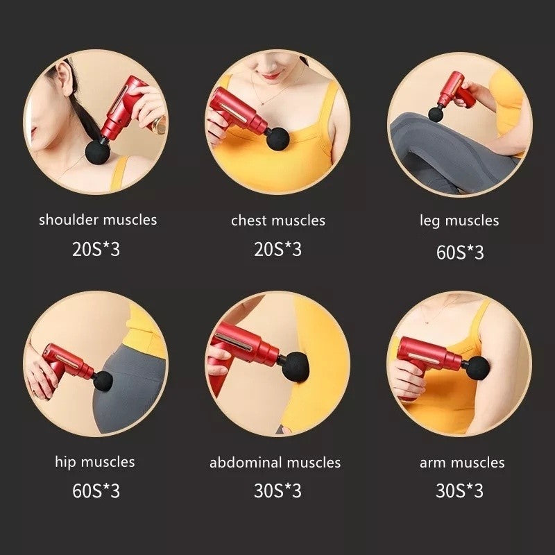 Pistola de massagem elétrica, massageador de tecidos  MING