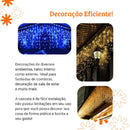 10m Cascata 400 Led 8 Funções Decoração Natal 110v 220v conexão macho Branco Frio Quente Pisca Pisca Enfeites de Natal
