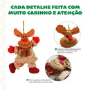 Kit 4 enfeites de natal boneco papai noel rena decoração para árvore natalino boneco de neve ursinho