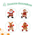Kit 4 enfeites de natal boneco papai noel rena decoração para árvore natalino boneco de neve ursinho