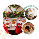 Kit 4 enfeites de natal boneco papai noel rena decoração para árvore natalino boneco de neve ursinho